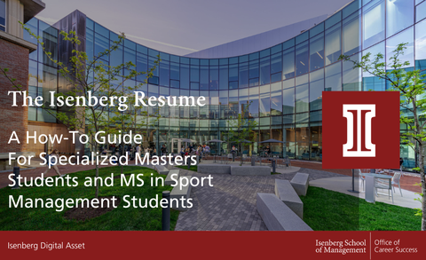 The Isenberg Resume Guide for MS and Specialized Master’s Students